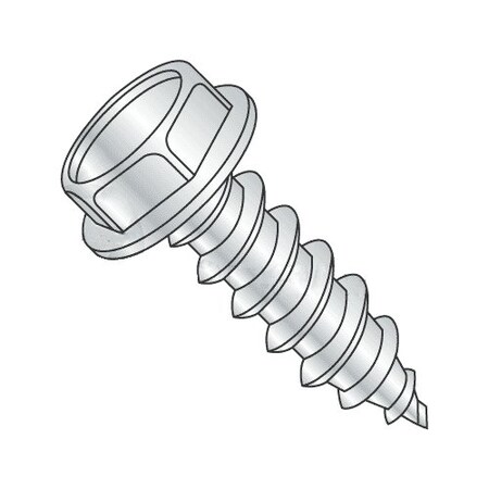 Sheet Metal Screw, #12-14 X 3/4 In, Zinc Plated Steel Hex Head Hex Drive, 5500 PK